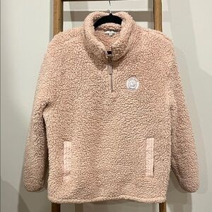 Ivory Ella Sherpa 1/4 zip Pullover